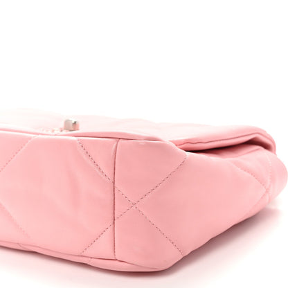 Lambskin Quilted Medium Chanel 19 Flap Light Pink