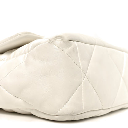 Quilted Large Chanel 19 Flap White