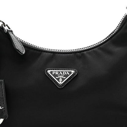 Tessuto Nylon Saffiano Mini Re-Edition 2005 Bag Black