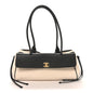 Grained Calfskin Boucle Urban Essentials Small Shopping Bag Black Ivory