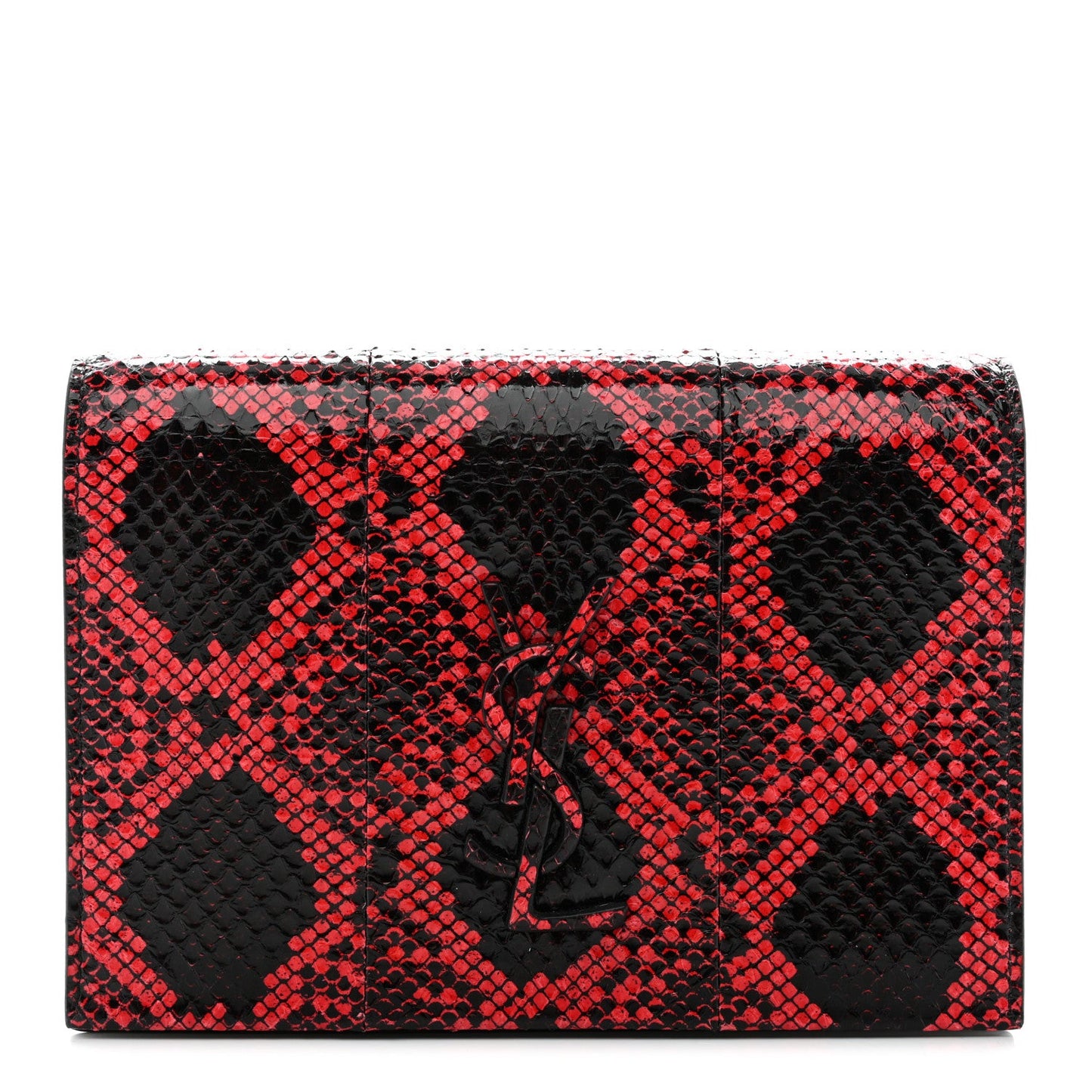 Ayers Monogram Toy Kate Strap Wallet Black Red
