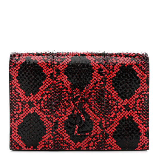 Ayers Monogram Toy Kate Strap Wallet Black Red
