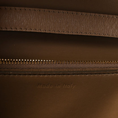 Liege Calfskin Medium Classic Box Flap Bag Taupe