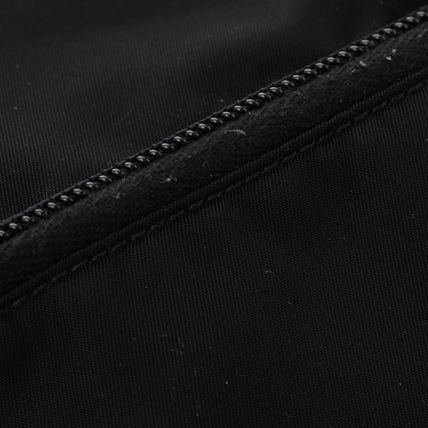 Tessuto Nylon Saffiano Flat Messenger Bag Black