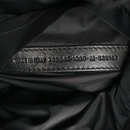 Nylon Medium Monaco Chain Shoulder Bag Black