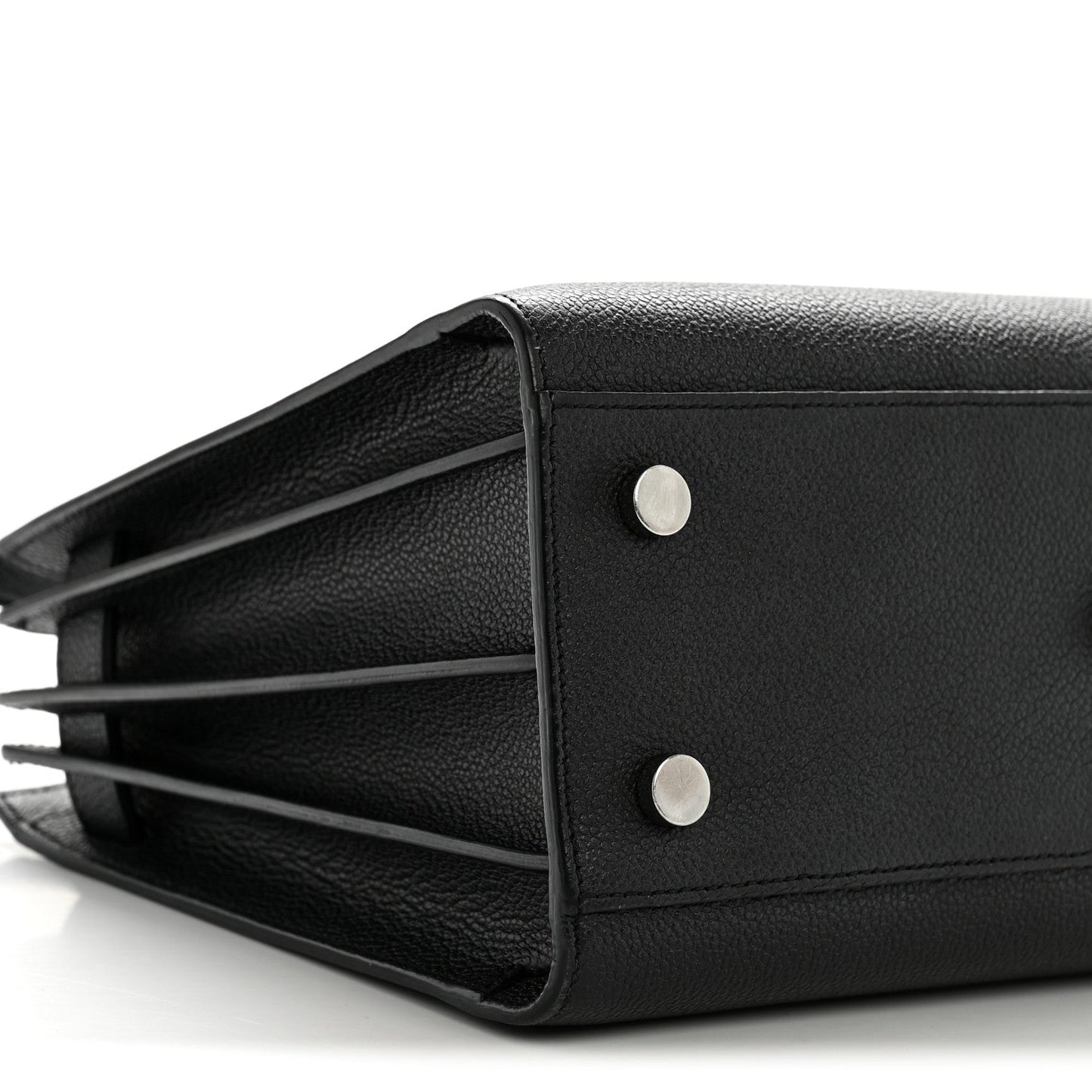 Grained Calfskin Baby Sac De Jour Black