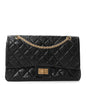 Aged Calfskin Quilted 2.55 Reissue 227 Flap Black