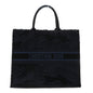 Canvas Embroidered Camouflage Book Tote Blue