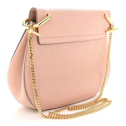Grained Lambskin Drew Shoulder Bag Cement Pink