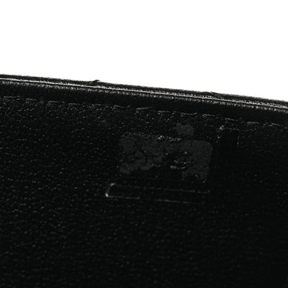 Lambskin Quilted Flap Clutch Black