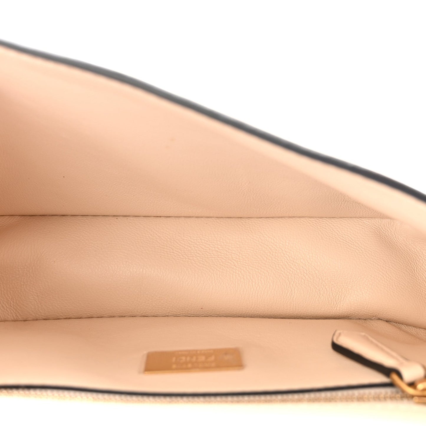 Nappa Small FF Embossed Midi Chain Baguette Camelia
