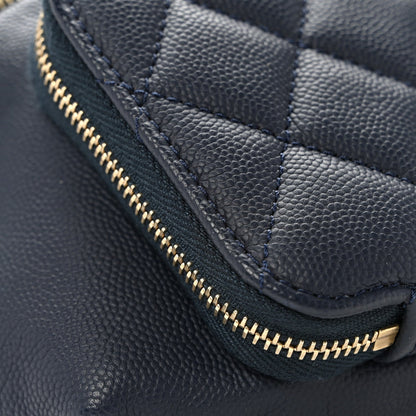 Caviar Quilted Business Affinity Waist Belt Bag Navy