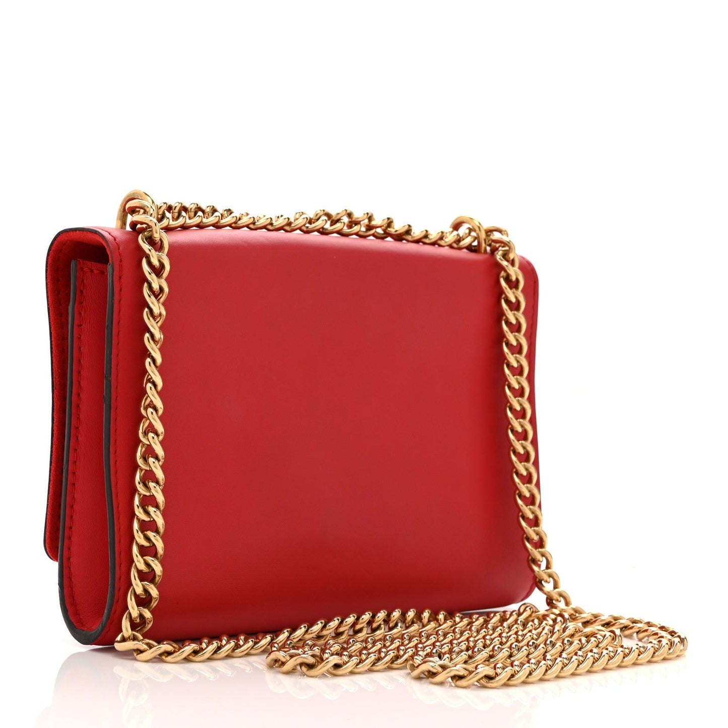 Calfskin Chain Louise MM Red