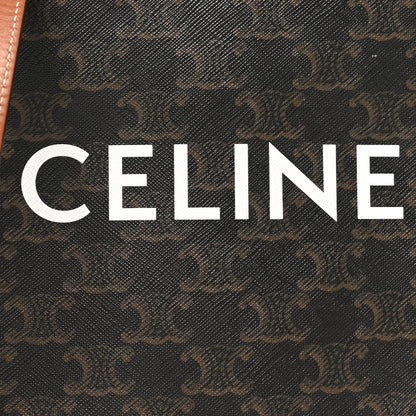 Triomphe Canvas Calfskin Mini Vertical Cabas Tan