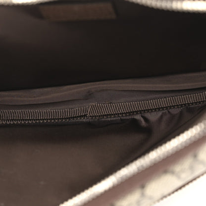 Soft GG Supreme Monogram Textured Dollar Calfskin Web Ophidia Pouch Pocket Belt Bag 85/34 Beige Ebony New Acero Black