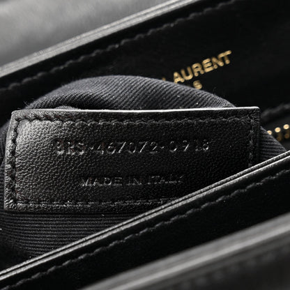 Calfskin Y Quilted Monogram Toy Loulou Crossbody Bag Black
