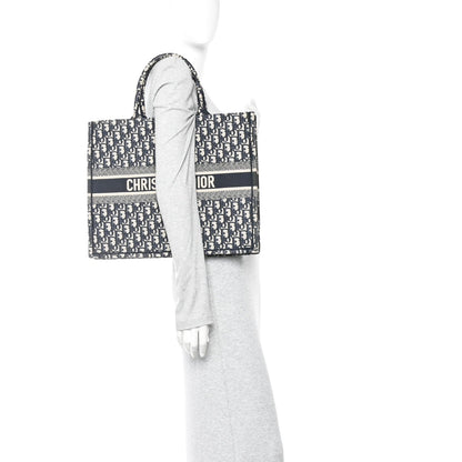 Oblique Large Book Tote Blue Multicolor