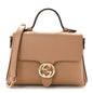 Dollar Calfskin Interlocking G Top Handle Shoulder Bag Camelia