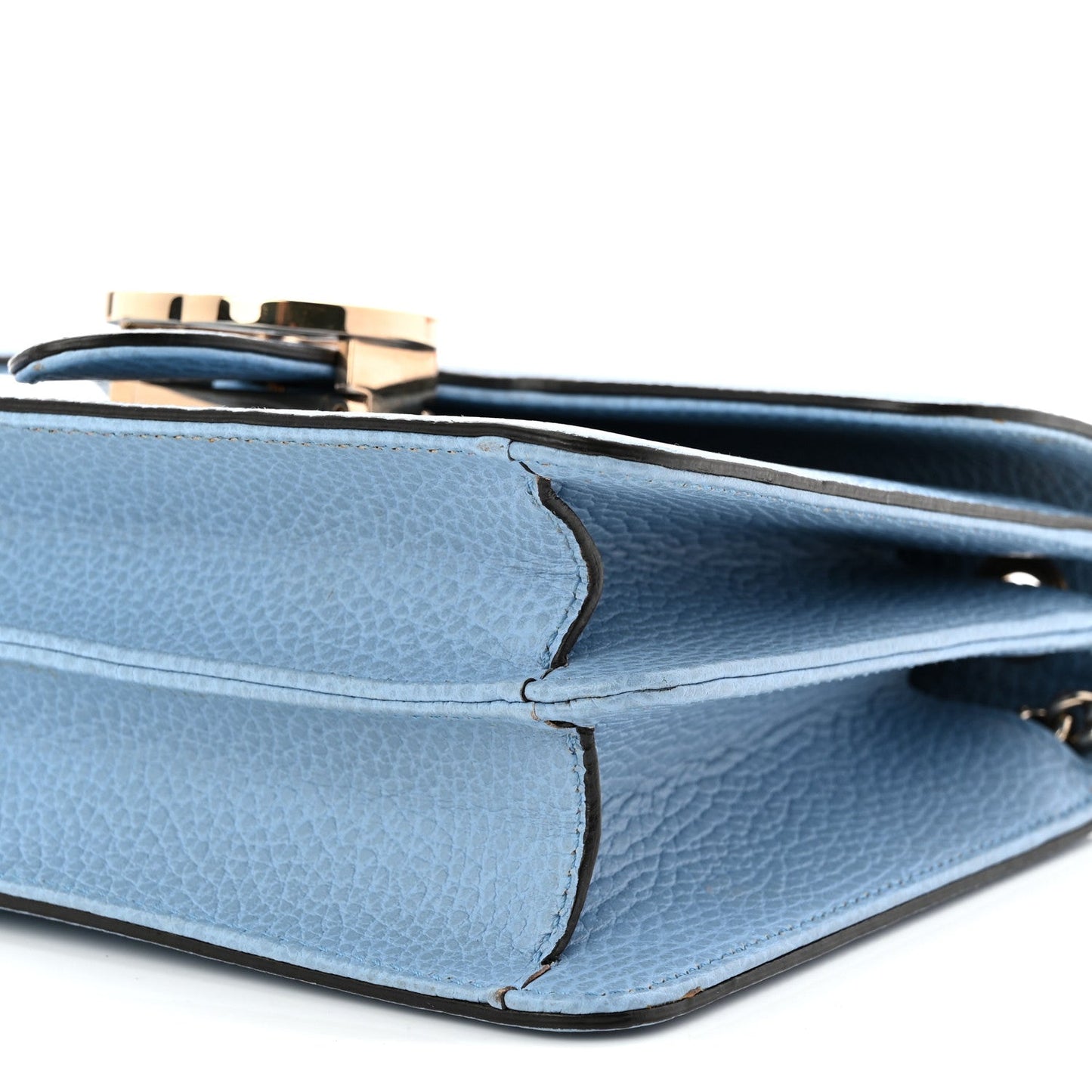 Dollar Calfskin Small Interlocking G Shoulder Bag Mineral Blue