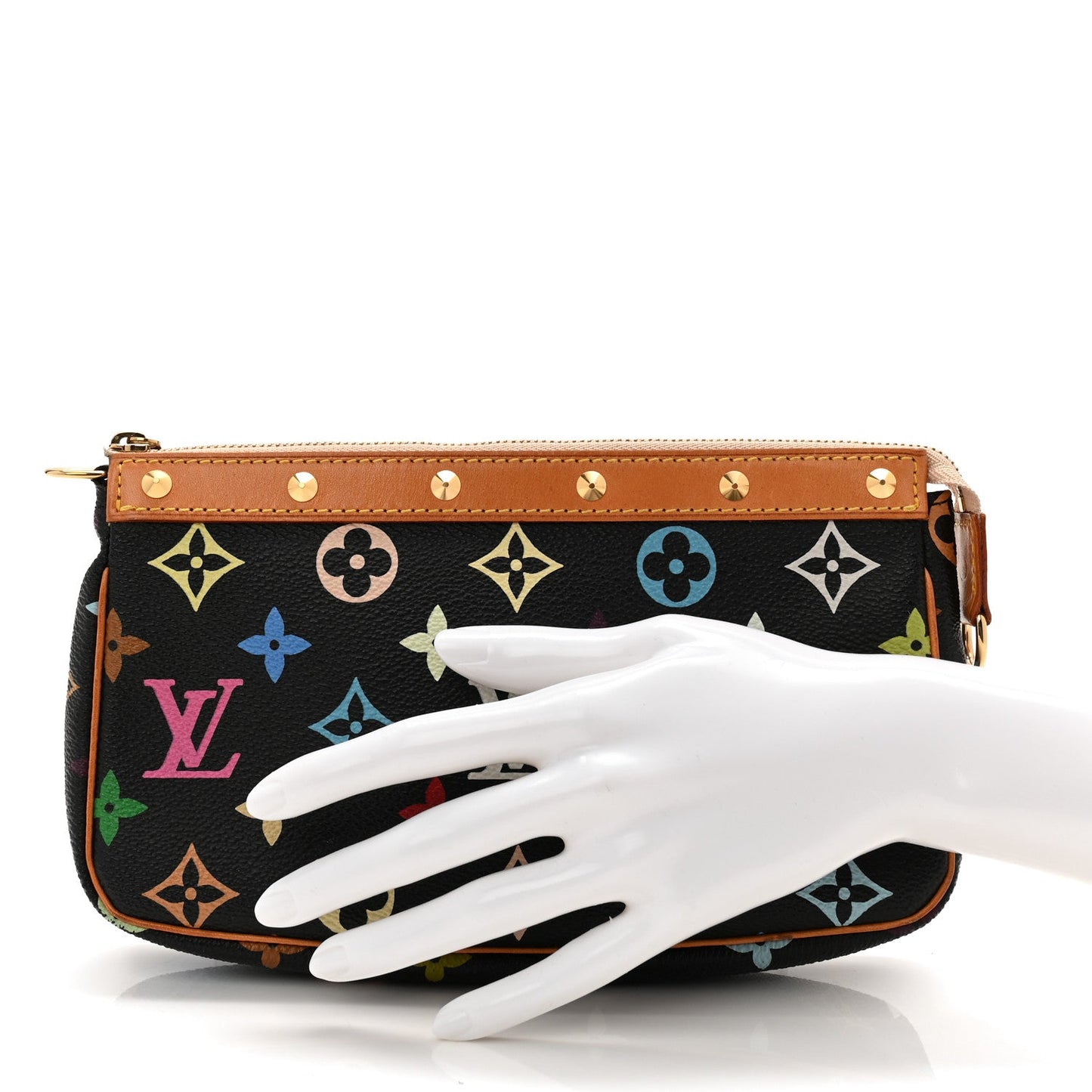 Monogram Multicolor Pochette Accessories Black