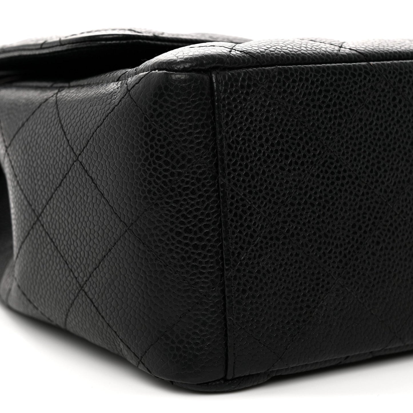 Caviar Quilted Maxi Double Flap Black