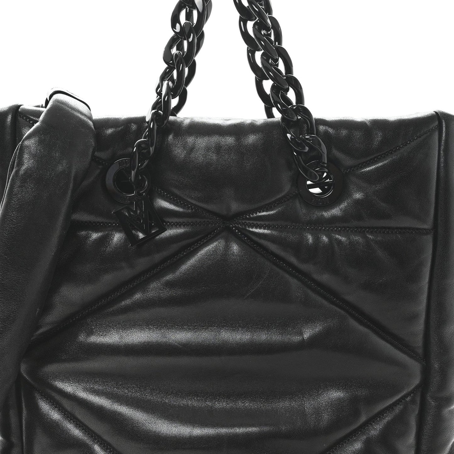 Nappa Cloud Quilted Travia Medium Tote Black
