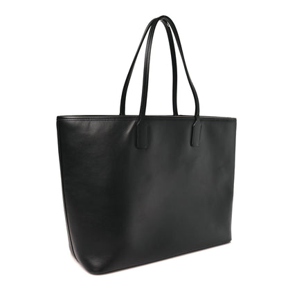 DOLCE GABBANA Calfskin Medium Fefe Tote Black