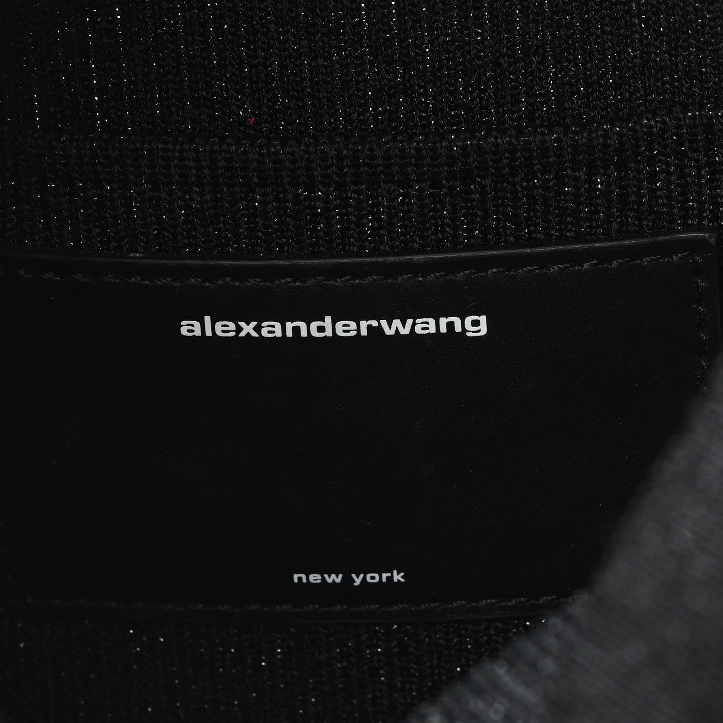 Ribbed Knit Small Ryan Bag Black