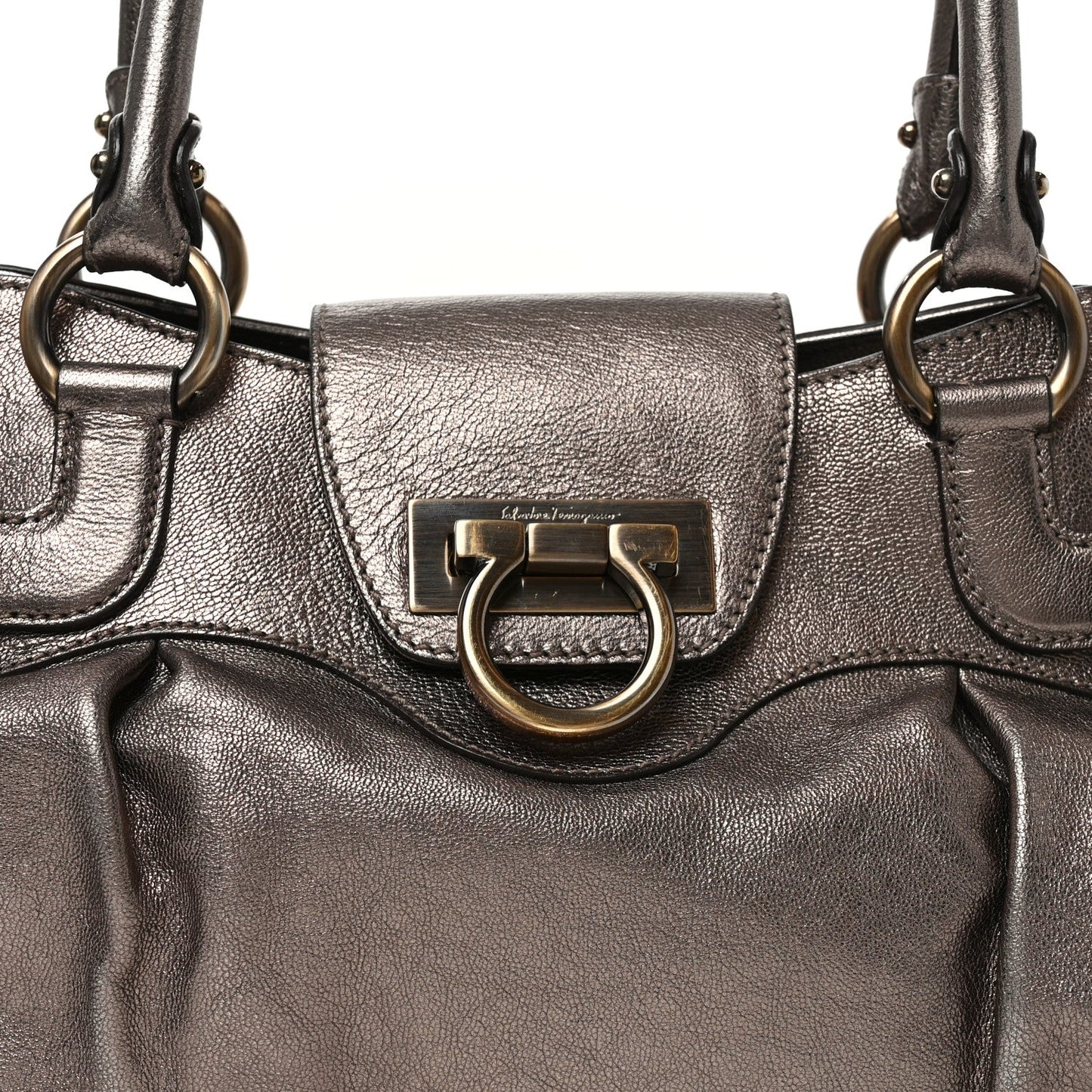 Calfskin Marisa Shoulder Bag Bronze