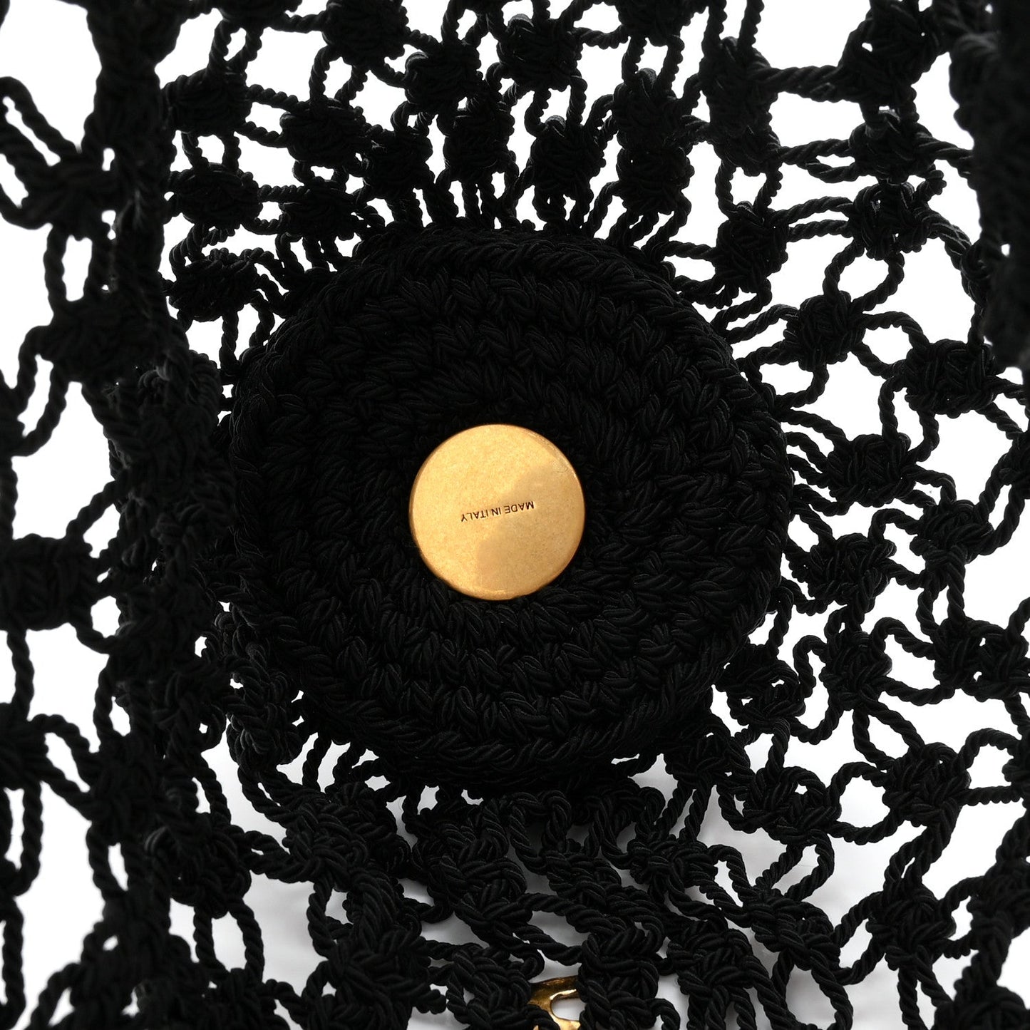 Crochet Small Shopping Bag Black
