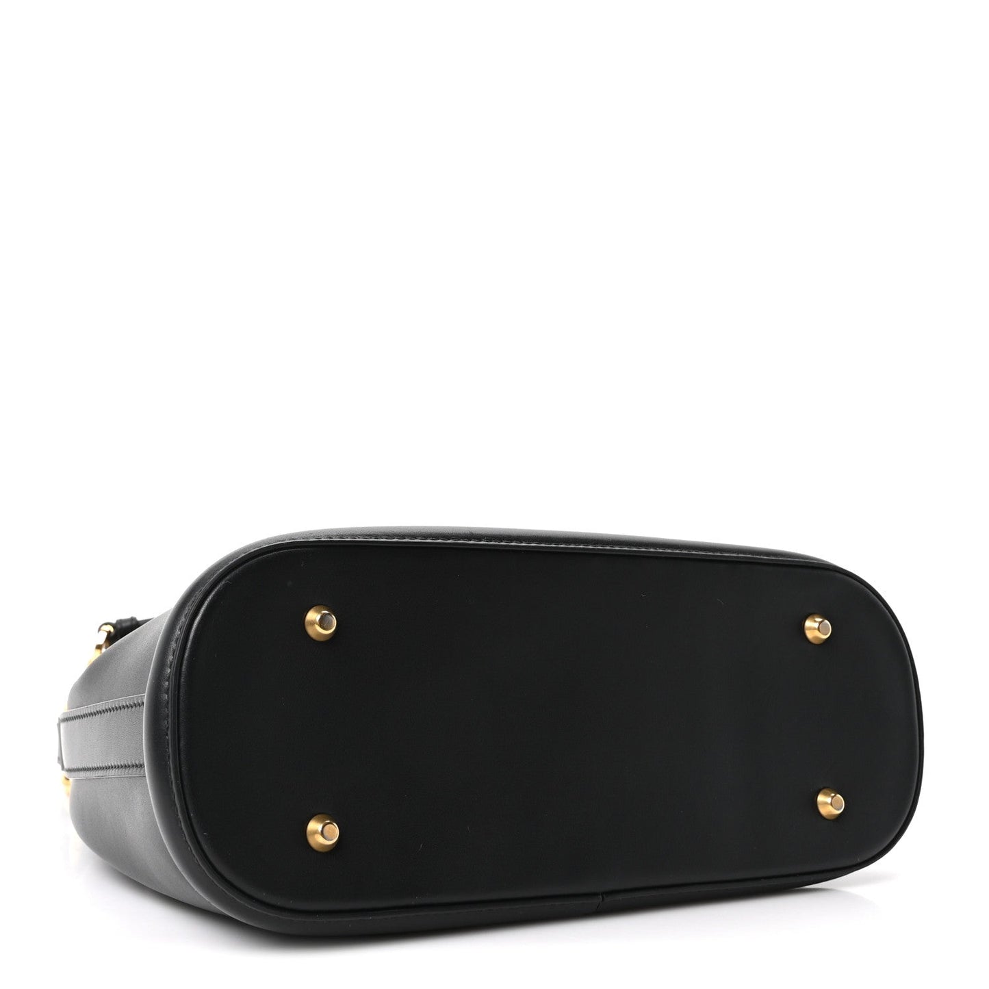 Calfskin CD Embossed Medium C'est Chain Bucket Bag Black