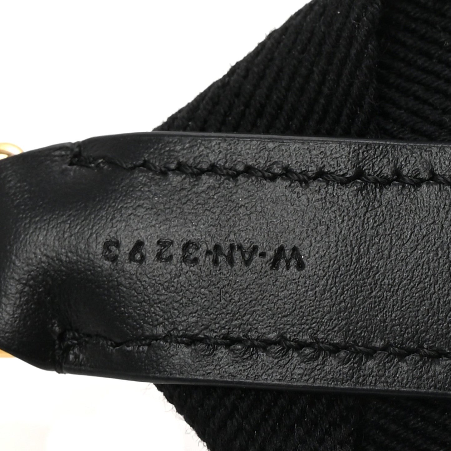 Jacquard Wool Logo Short Strap Black Beige