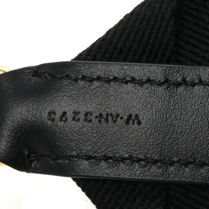 Jacquard Wool Logo Short Strap Black Beige