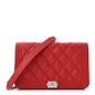 Caviar Quilted Boy Wallet On Chain WOC Red