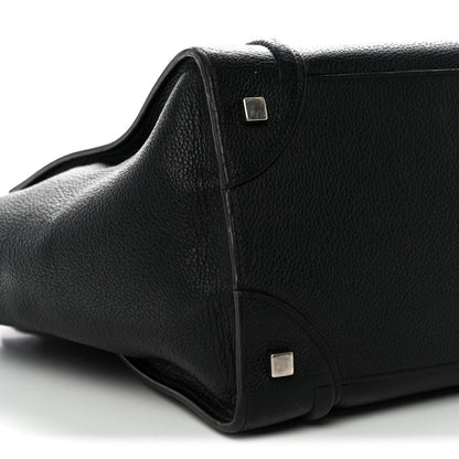 Drummed Calfskin Mini Luggage Black