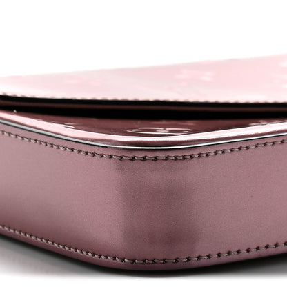 Vernis Pochette Felicie Chain Wallet Metallic Pale Pink