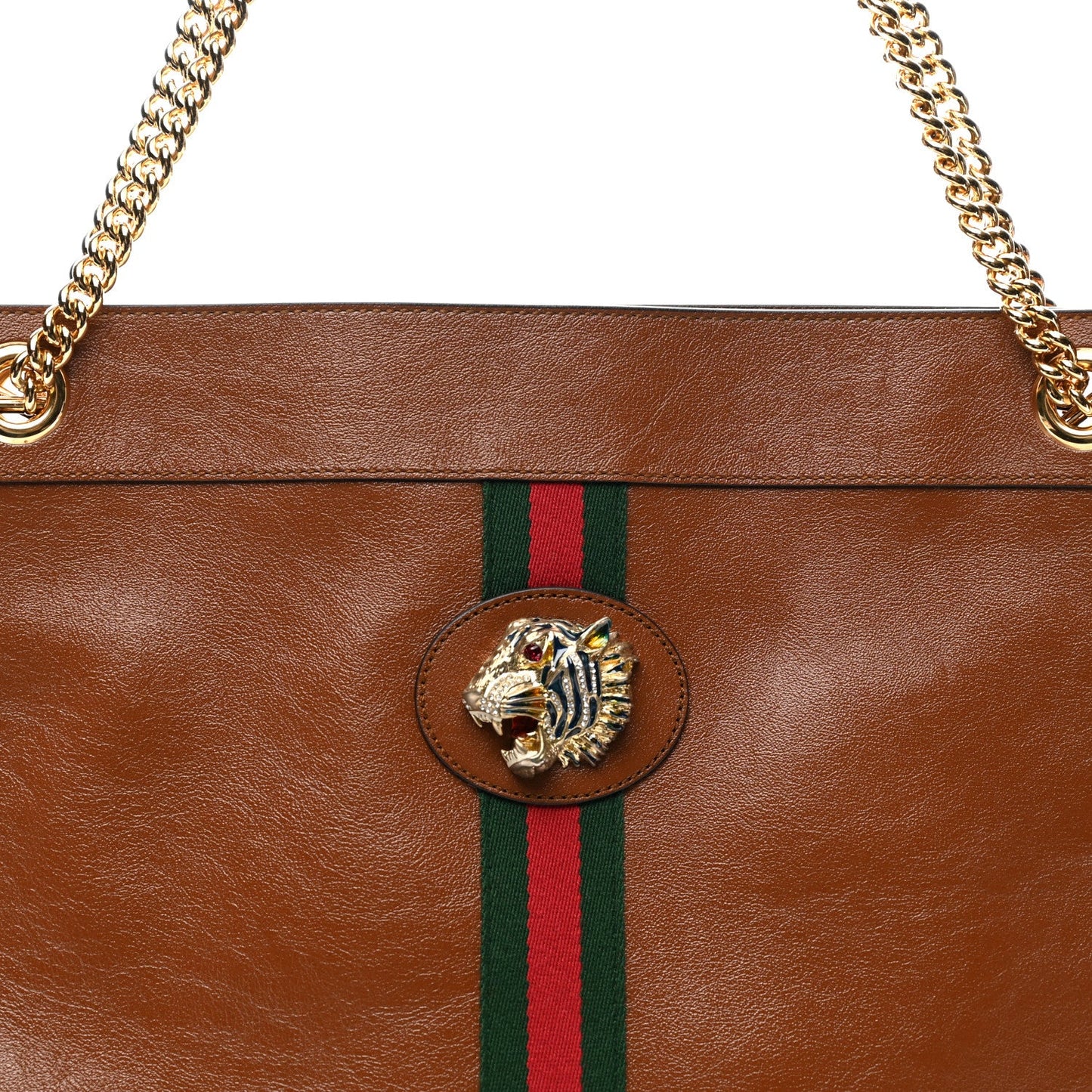 Calfskin Large Rajah Chain Tote Cuir