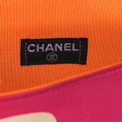 Satin Mini Convertible Flap Pink Multicolor