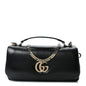 Lambskin Mini GG Milano Top Handle Shoulder Bag Black