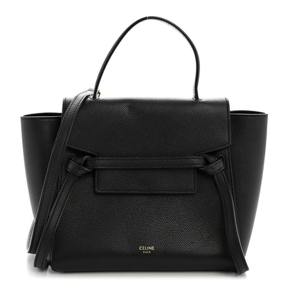 Grained Calfskin Nano Belt Bag Black