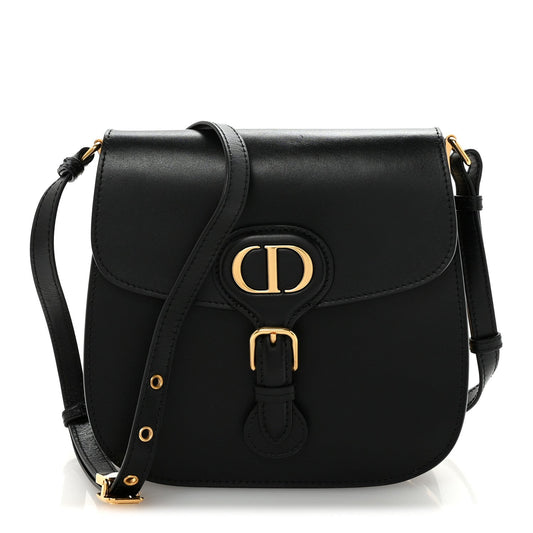 Box Calfskin Medium Bobby Frame Flap Black