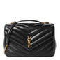 Lambskin Chevron Quilted Large LouLou Black