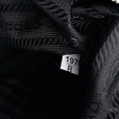 Nylon Tessuto Impuntu Quilted Shoulder Bag Black