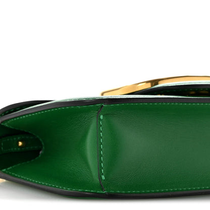Calfskin Vlogo Small Loco Shoulder Bag Gea Green
