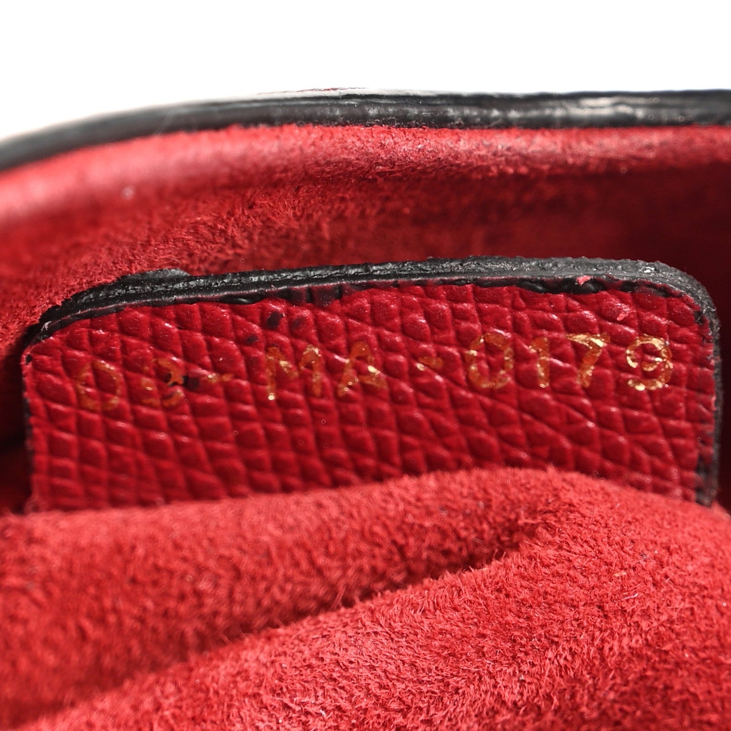 Grained Calfskin Mini Saddle Bag Red