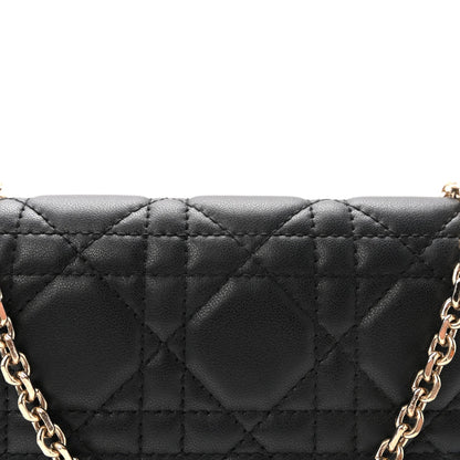 Lambskin Cannage Lady Dior Pouch Black