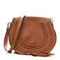 Calfskin Medium Marcie Round Crossbody Bag Tan