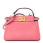 Shiny Nappa Micro Peekaboo Iconic Satchel  Rosa Fluo