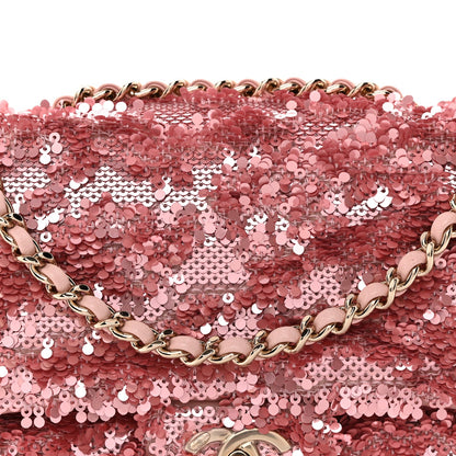 Sequin Mini Rectangular Flap Pink