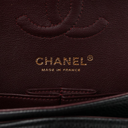 Caviar Quilted Small Double Flap Black